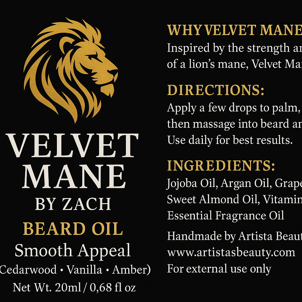 Velvet Mane Beard Oil – 20 ml