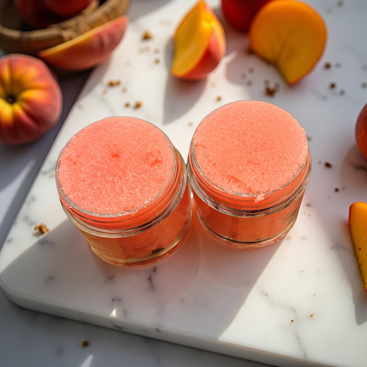 🍑 Glossé Lip Cloud – Peach Taffy Sugar Lip Scrub